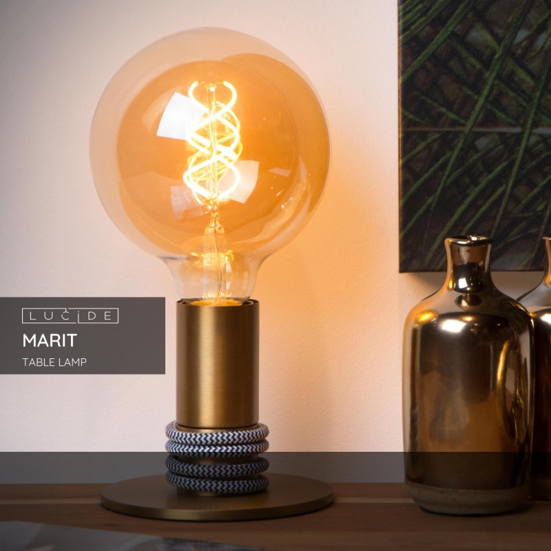 Lucide MARIT - Stolná lampa - 1xE27 - Matt Gold / Mosadz